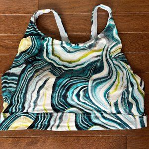 CALIA Women's Racerback High Shoulder Swim Top, Size large